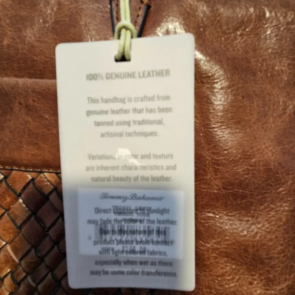 Tommy Bahama Brown Leather Shoulder Bag - Picture 9 of 14